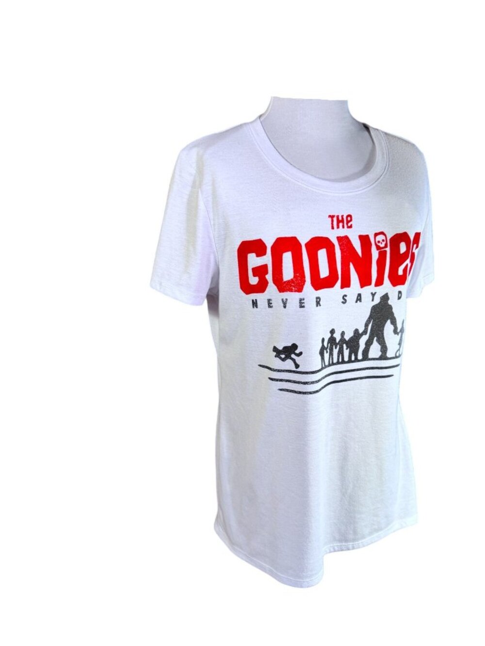 The Goonies Movie Tee Womens White Red Black Graphics - Picture 4 of 7